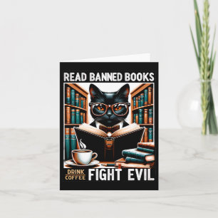 Läs Förbannad Bokar Drink Coffee Fight Evil Bok Re Kort