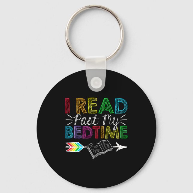 Läs förbi lästid för läsentusiaster bokälskare nyckelring (Framsida)