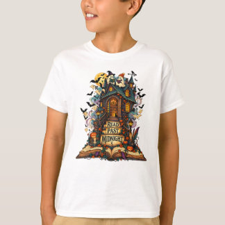 Läs förbi midnatt - spökbibliotek t shirt