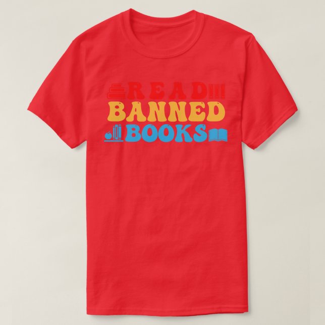 Läs förbjuden Bokar 25 T Shirt (Design framsida)