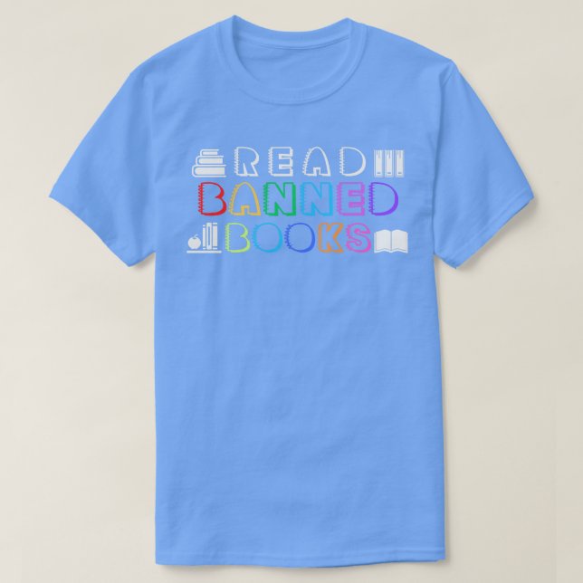 Läs förbjuden Bokar 6 T Shirt (Design framsida)