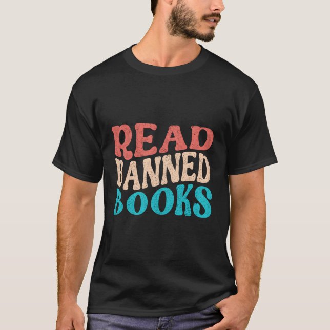 Läs förbjuden Bokar Bok Mask Bok T Shirt (Framsida)