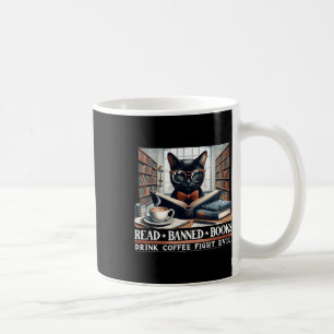Läs förbjuden Bokar Drink Coffee Fight Evil Bok Lo Kaffemugg