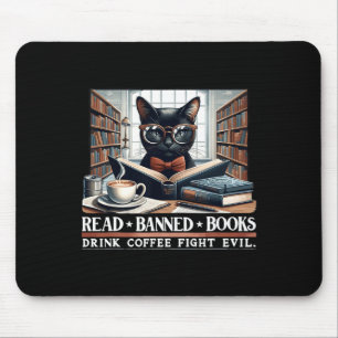 Läs förbjuden Bokar Drink Coffee Fight Evil Bok Lo Musmatta
