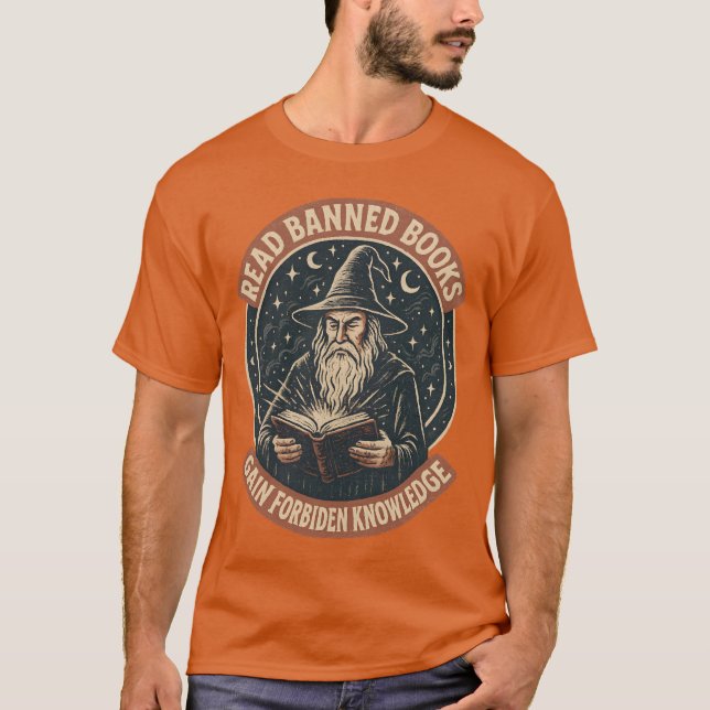 Läs förbjuden bokar t shirt (Framsida)