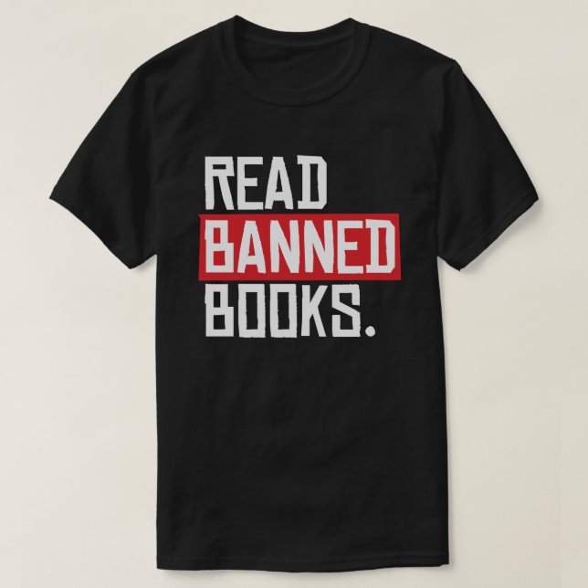 Läs förbjuden Bokar T Shirt (Design framsida)