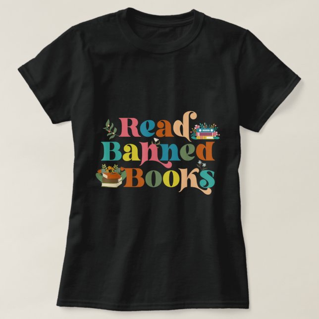 Läs förbjuden Bokar T-Shirt (Design framsida)