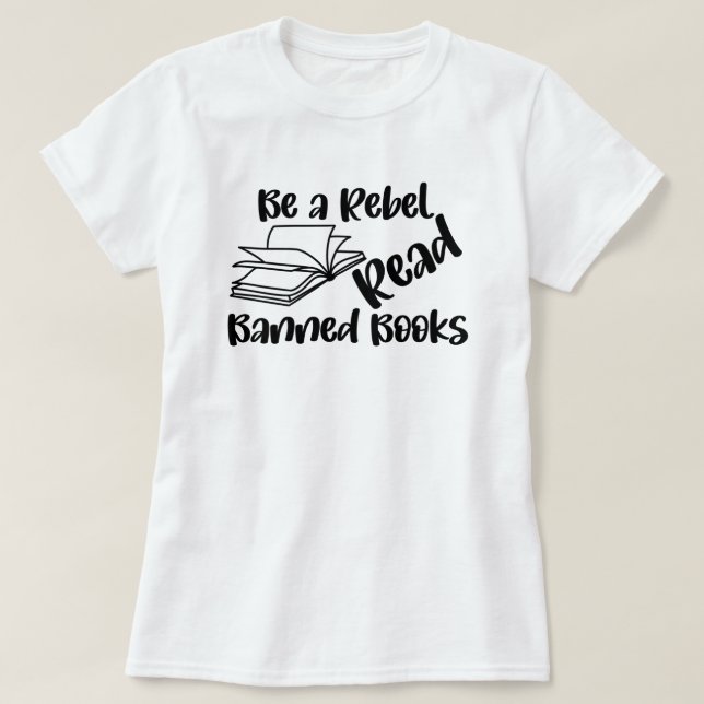 Läs förbjuden Bokar T-Shirt (Design framsida)