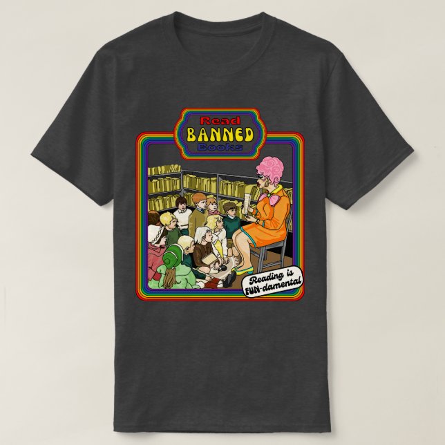 Läs förbjuden Bokar T Shirt (Design framsida)