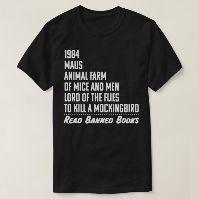 Läs förbjuden Bokar T Shirt (Design framsida)
