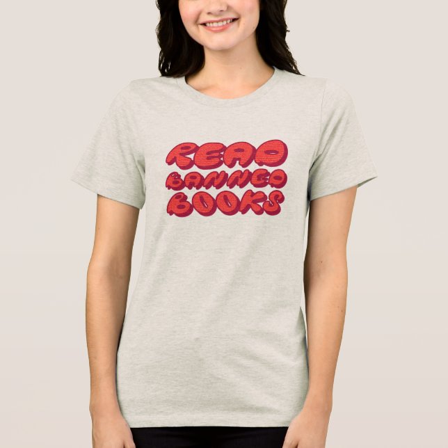Läs förbjudna böcker t shirt (Framsida)