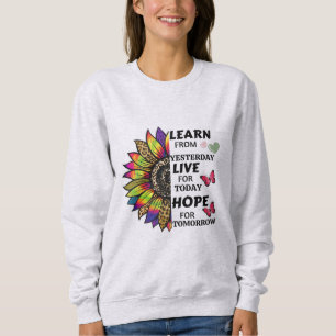 Läs från i går citat solrosblommor t shirt