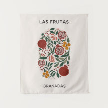 Las Frutas: Granadas - Pomegranat Market Tapestry
