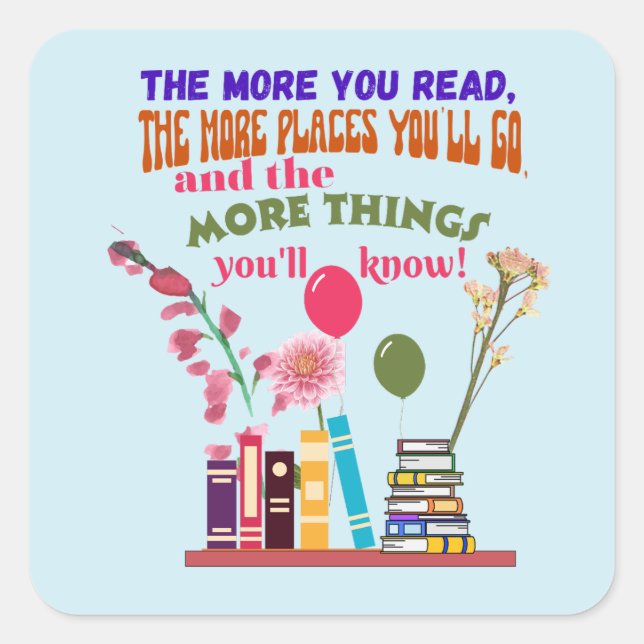 Läs Fyrkantigt Klistermärke (Framsida)