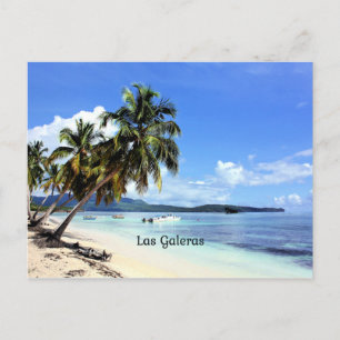 Las Galeras, den tropiska scenen i Dominikanska re Vykort