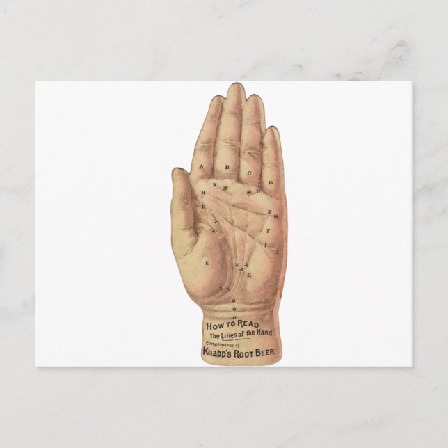 Läs Handflatan Vykort (Framsida)