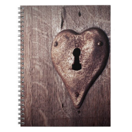 Lås hjärta anteckningsbok