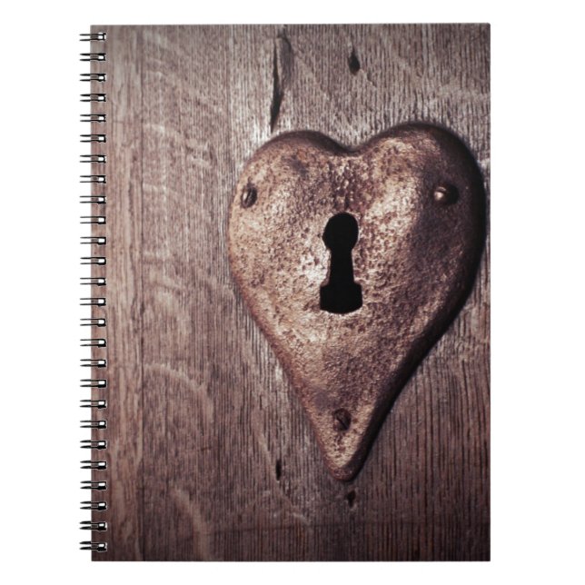 Lås hjärta anteckningsbok (Framsidan)