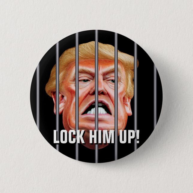 Lås honom in - Anti-förädarpresident Trump Knapp (Framsida)