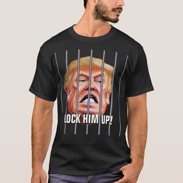 Lås honom in - Anti-förädarpresident Trump T Shirt (Framsida)