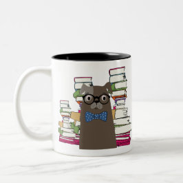 Läs hund för rummet Två-Tonad mugg