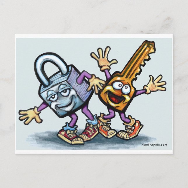 Lås i Nyckel Vykort (Framsida)