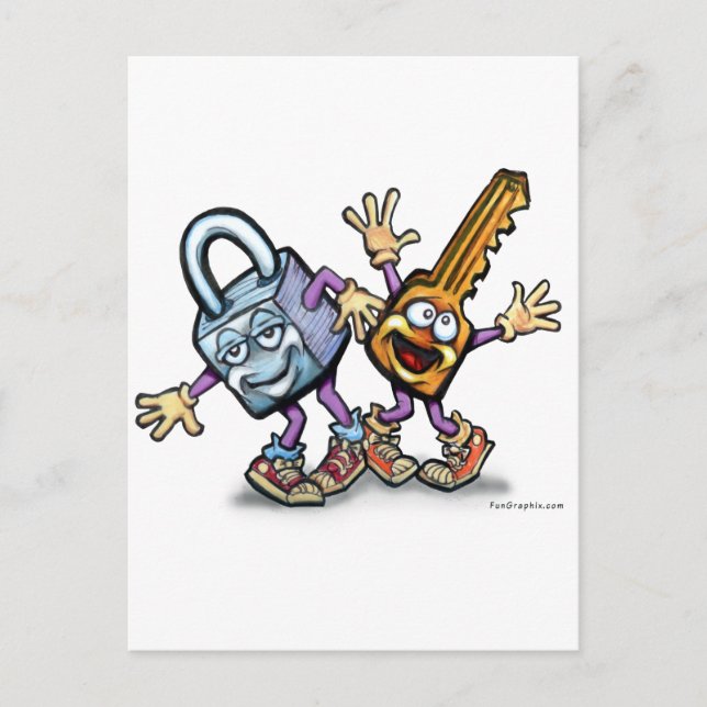 Lås i Nyckel Vykort (Framsida)