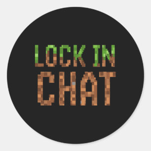 Lås In Chat - Retro TV-spel Pixel Art 8-bit Ga Runt Klistermärke