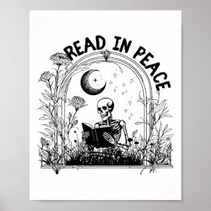 Läs in fredslärare Skeleton Read Bok Ha Poster