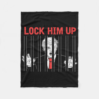 Lås in honom Anti Trump protest t-shirt Fleecefilt