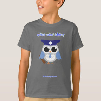 LÅS IN I DINA DRÖMMAR, Rökgrå polisuggla Pojke T Shirt
