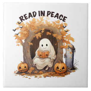 Läs in Peace Boo Ghost Kakelplatta