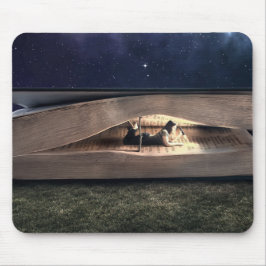 Läs- inre bok för kvinna på natten musmatta