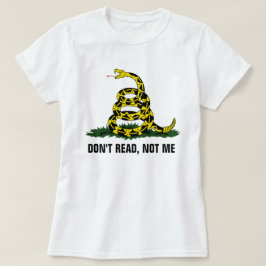 Läs inte, inte jag tee shirt