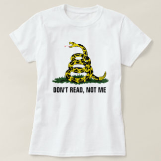 Läs inte, inte jag tee shirt