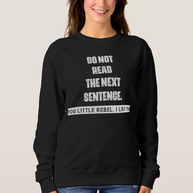 Läs inte nästa meningsbild t shirt (Framsida)