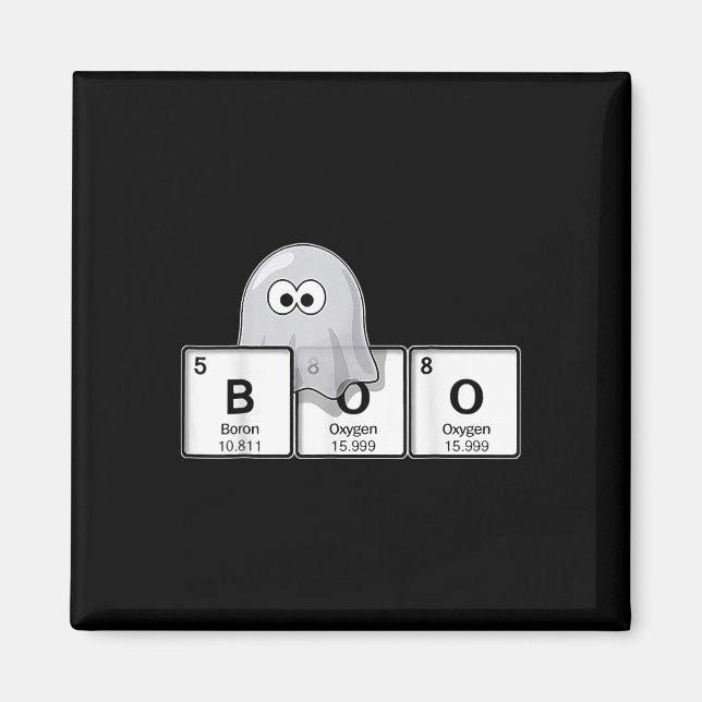 Läs kemi med Spöken Lärare Boo Halloween Magnet (Framsidan)