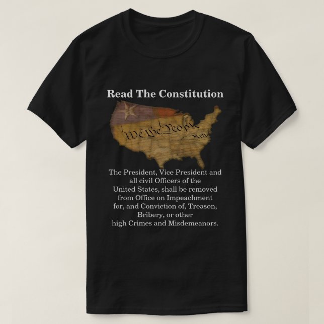 Läs konstitutionen t shirt (Design framsida)