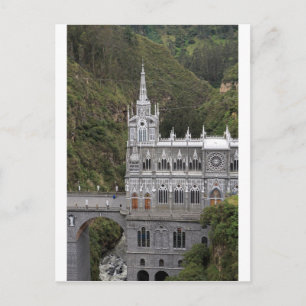 Las Lajas-kyrkan i havsområdet Colombia Vykort