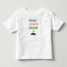 Läs, lär, växa småbarns t-shirt