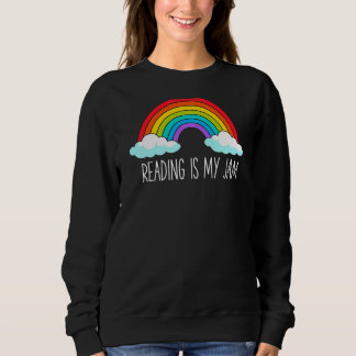 Läs lärarinna Rainbow Leopard Reading är min Sylt T Shirt