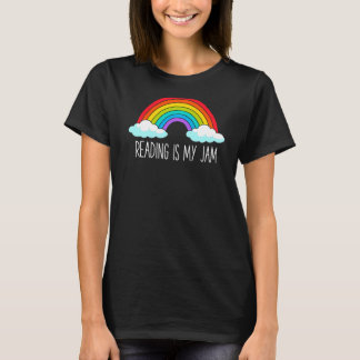 Läs lärarinna Rainbow Leopard Reading är min Sylt T Shirt
