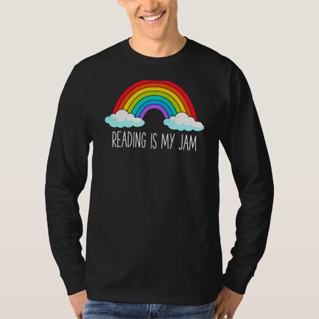 Läs lärarinna Rainbow Leopard Reading är min Sylt T Shirt (Framsida)