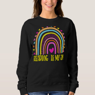 Läs lärarinna Rainbow Leopard Reading är min Sylt T Shirt