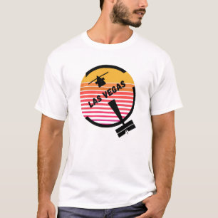 LAS Las Vegas Airport, Nevada - Retro Flygplan T Shirt