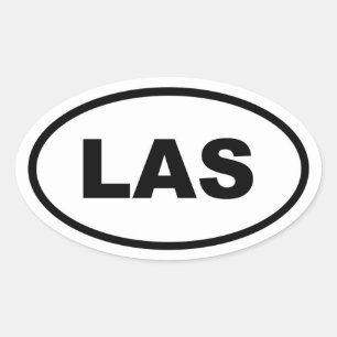 LAS Las Vegas Ovalt Klistermärke