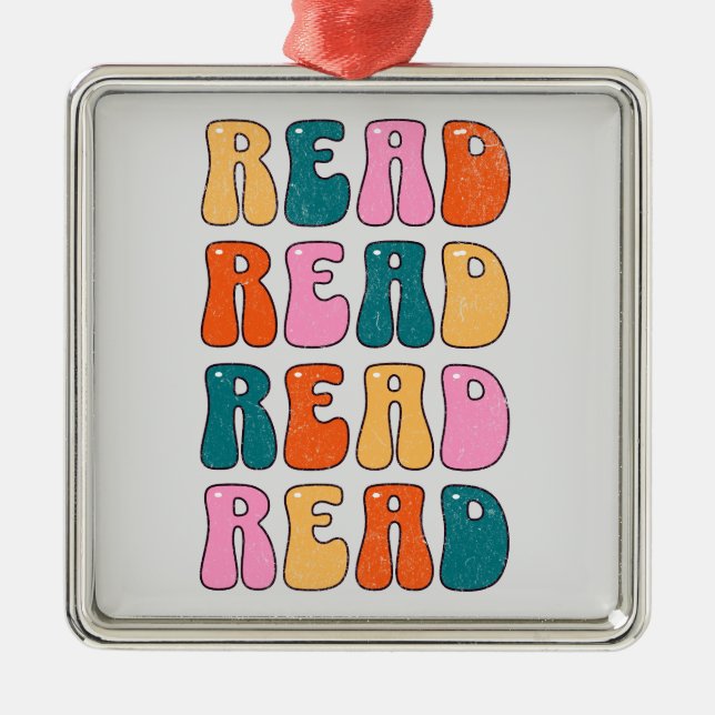 Läs läsläsläsläsläsläsläsning julgransprydnad metall (Framsidan)