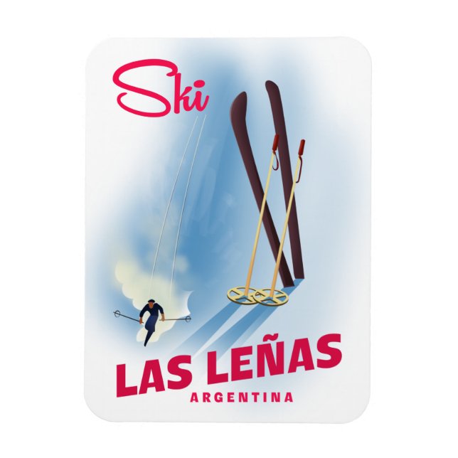 las leñas Argentina skidåkning Magnet (Vertikal)
