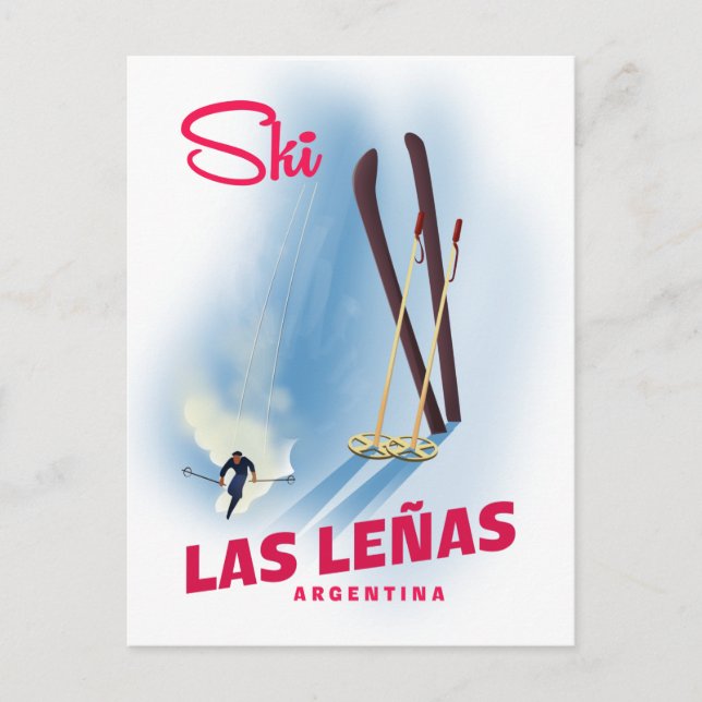 las leñas Argentina skidåkning Vykort (Framsida)