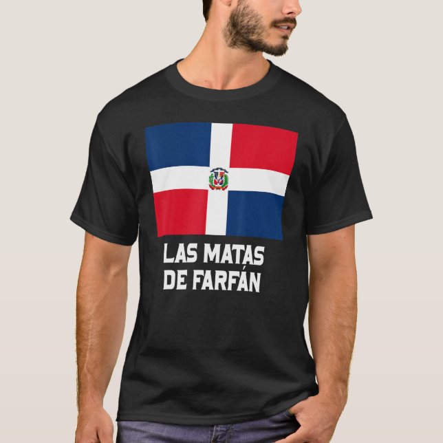 Las Matas De Farfán Dominikanska republiken Emblem T Shirt (Framsida)